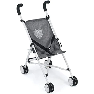 Imagen de Cochecito de muñecas Roma, para muñecas, Mini Cochecito, Color Gris