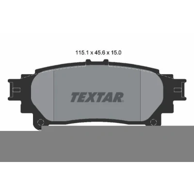 Imagen de TEXTAR 2491801 Juego de pastillas freno no preparado para indicador desgaste TOYOTA: Prius Plus, Fortuner II, LEXUS: RX III, IV