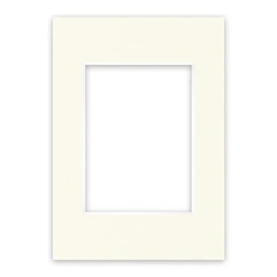 Imagen de nielsen Conservation Passepartout 1,5 mm, formato exterior 21x29,7 cm (DIN A4) para fotos 13x18 cm, blanco crema marfil liso
