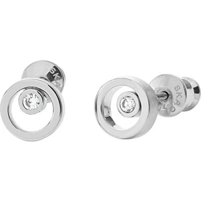 Imagen de SKAGEN Pendientes para Mujer en Acero Inoxidable o Semipreciosos con Cierre Posterior de Pasador, Plata Nube