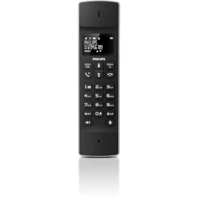 Imagen de PHILIPS Teléfono Inalámbrico Linea M4501B/01 Sencillo Pantalla de 1&#039;6 Pulgadas Agenda Reconocimiento Números Gran Alcance Negro