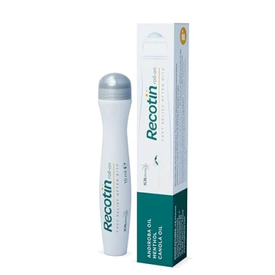 Imagen de RECOTIN Roll On para curar picaduras de insectos 15ml 100% ingredientes activos naturales 1x mosquitos después