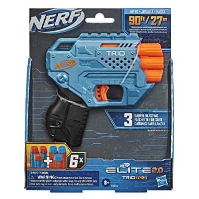 Imagen de Lanzador Trio SD 3 de Nerf Elite 2.0, 6 Dardos Oficiales Nerf, Lanzamiento Desde cañones, regleta táctica para Funciones personalización