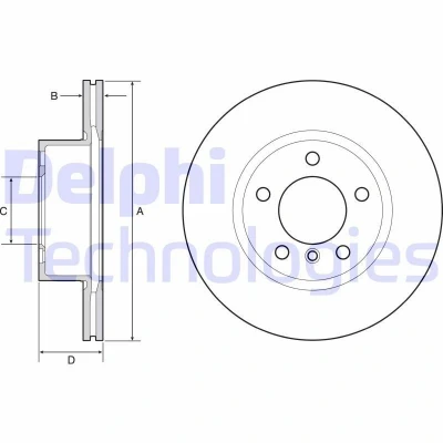 Imagen de DELPHI BG4645C Disco de freno 300 22 5 ventilado revestido altamente carbonizado sin cojinete rueda, anillo sensor ABS BMW: 3 Touring, Berlina