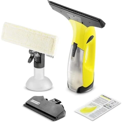Imagen de Kärcher Window Vac WV 2 Plus N Limpiadora de ventanas y cristales a batería (aspiradora limpiacristales), duración 35 min, botella pulverizadora, detergente concentrado 20 ml