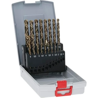 Imagen de Bosch 2 608 587 014 Juego de 19 brocas para metal ProBox HSS Co, DIN 338 (aleación cobalto) 1 10 mm (pack 19)