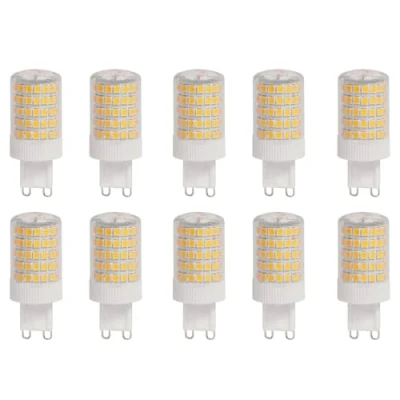 Imagen de WULUN Bulbo LED G9 10w, blanco cálido 3000k, equivalente a 100W halógeno, 1000 lm, ángulo de haz 360 , súper brillante, AC 220V 240v, sin parpadeo, luz ajustable, 10 paquetes