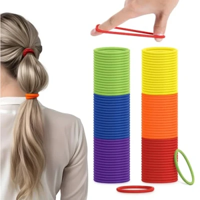 Imagen de Pack de 100 gomas elásticas para el pelo Color mixto F, I M (Unicornio)
