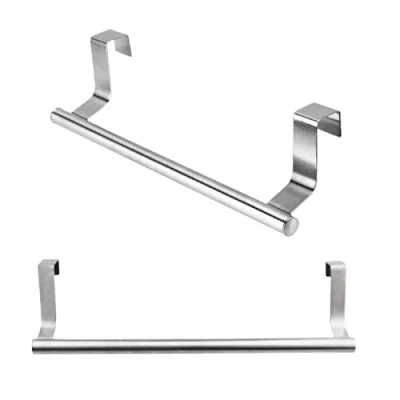 Imagen de HXHWKEN 2Pcs Toallero para Puertas Colgante Puerta Acero Inoxidable Colgador de Paño Cocina y Baño sin Taladro Colgar Toallas Bufandas Ropa (23cm)