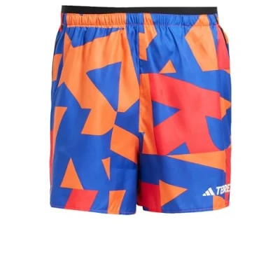 Imagen de Adidas Terrex Terrec Multi Light Printed Pantalón corto de deporte, Hombre, Talla: XLx5&quot;, Semi lucid blue/pure ruby/semi impact orange/warm clay