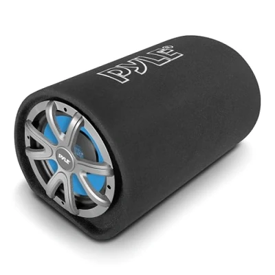 Imagen de Pyle PLTB 8 Sistema de subwoofers en cajones para vehículos, Negro, Azul