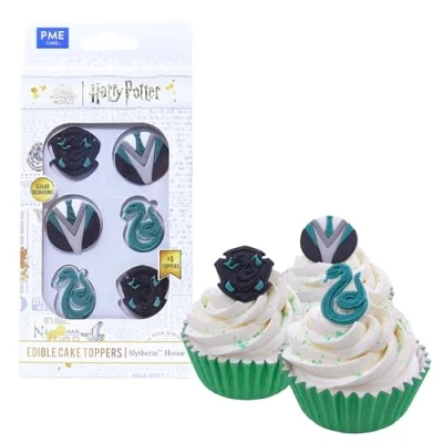 Imagen de PME Harry Potter Set de 6 Toppers Comestibles para Cupcakes, Slytherin