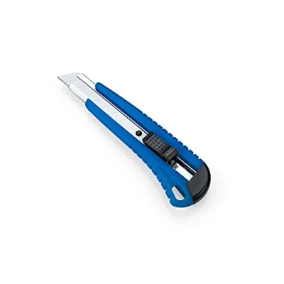 Imagen de Dahle Basic Cutter (hoja de 18 mm, cuchillo universal y manualidades para uso versátil, incluye 2 cuchillas repuesto), color azul