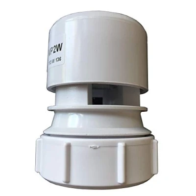 Imagen de McAlpine VP2W Ventapipe 25 Válvula de admisión aire con salida universal 1.5 pulgadas, color blanco