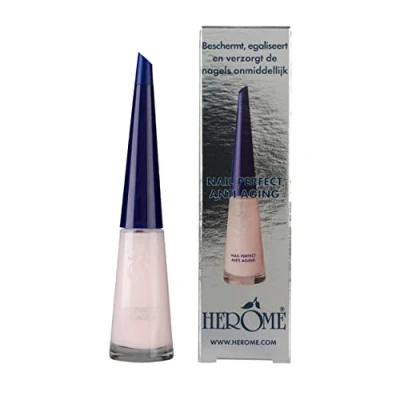 Imagen de Herome Esmalte Anti Ageing 10ml PintaUñas Edad, con vitamina A, C y E, Rejuvenecedor para tus Uñas, Hidrata Fortalece camufla las Manchas, Pieles Maduras