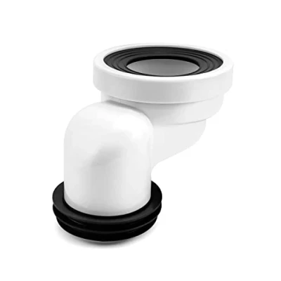 Imagen de QWORK® 100mm Offset Inodoro Conexión Tubería Plástico Blanco