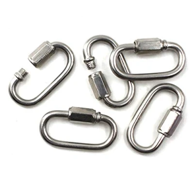 Imagen de M3.5 Lock Quick Link Chain Connector 304 Mosquetón de bloqueo tornillo acero inoxidable 304, paquete 20
