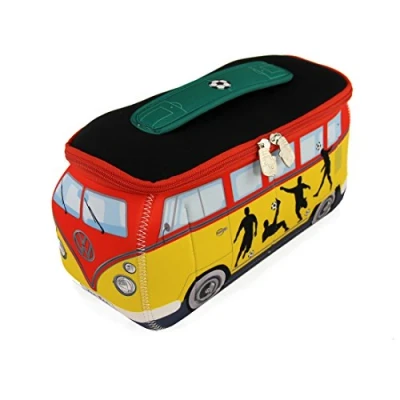 Imagen de BRISA VW Collection Volkswagen Bolsa de Neopreno Universal para cosméticos artículos tocador T1 Camper Bus (Fútbol/Bunt/Grande)