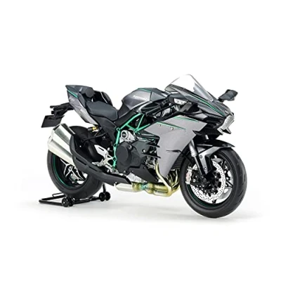 Imagen de Tamiya 1/12 Scale Model Assembly 14136 1:12 Kawasaki Ninja H2 Carbon, réplica Fiel, plástico, Hobby, Pegado, Kit de modelismo, Montaje, sin Pintar, Color (Grey Marl)