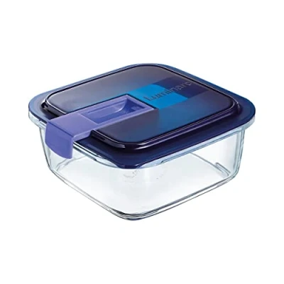 Imagen de Luminarc Easy Box Recipiente Cuadrado Hermético Vidrio 18x18,5x7cm 122cl Transparente