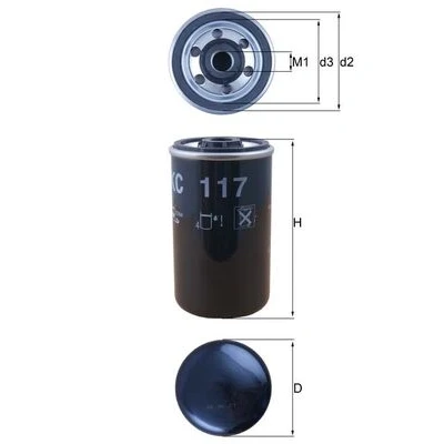 Imagen de MAHLE ORIGINAL KC 117 Filtro Combustible enroscable DAF: XF 95
