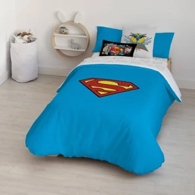 Imagen de BELUM Funda Nórdica Superman Modelo con Botones 100% algodón (Cama de 180 (260x240 cm))