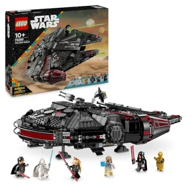 Imagen de LEGO Star Wars Halcón Oscuro, Maqueta de Nave Estelar Juguete Construcción, para Niños, Niñas y Fans 10 Años o Más, Juego Creativo, 6 Minifiguras Inc Darth Jar 75389