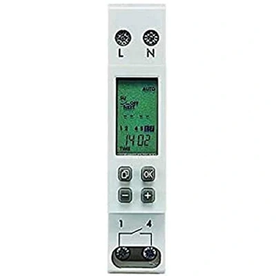 Imagen de Legrand 003710 interruptor relé temporizador semanal, Digital, LCD, CA 220 A 240 V, 16 , 17,5 mm carril DIN 1 Modulo
