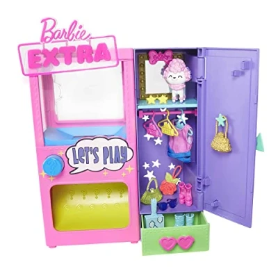 Imagen de Barbie Extra Conjunto de Juego Armario Moda Sorpresa con Mascota y Accesorios, para niñas a Partir 3 años