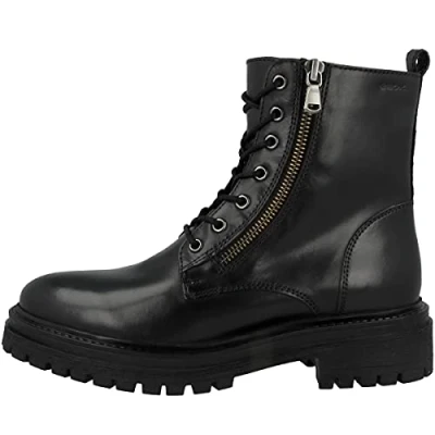 Imagen de Geox D Iridea Botines con cordones, Mujer, Talla: 38, Black Zapatos