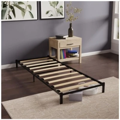 Imagen de Dreamzie Somier 90x200 cm para Cama con Patas Láminas Madera y Estructura de Tubos Acero Altura 25 Base Resistente Montaje Sencillo