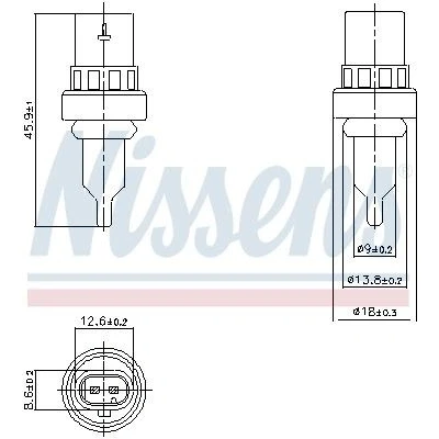 Imagen de Sensor, temperatura del refrigerante NISSENS 207011