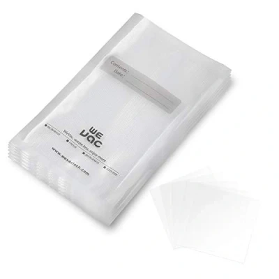 Imagen de Wevac bolsa vacio alimentos, 100 bolsas 15x25cm envasar al alimentos Gofradas para selladora de plastico, preparación comidas y cocina sous vide, BPA Free