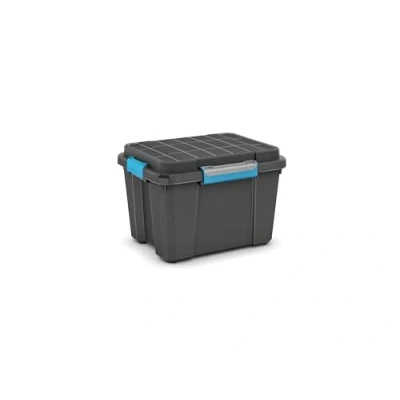 Imagen de Curver Caja de almacenaje plástico, Scuba Box, Negro/Azul, M