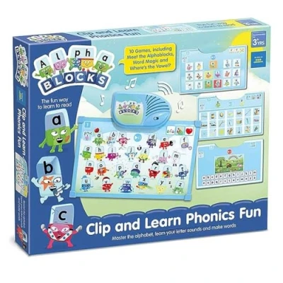 Imagen de Alphablocks AN25 Clip Phonics Juguete Divertido para Aprender Sonidos de Letras, dominar el Alfabeto, Hacer Palabras, Habilidades Lectura, Juego Interactivo y Desarrollo Infantil,