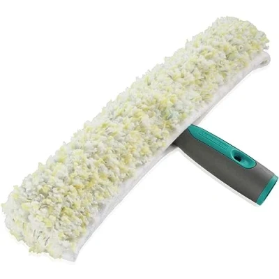 Imagen de Leifheit Limpiacristales Professional, Limpia Ventanas, escobilla limpiaventanas de Gran absorción con Funda Lavado Fibra Especial para los Cristales la Ventana, 45 cm