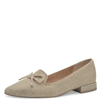 Imagen de MARCO TOZZI 2 24201 42 Zapatillas, Plantilla Feel Me, Forro Interior Suave, Mocasín Mujer, Dorado, 38 EU