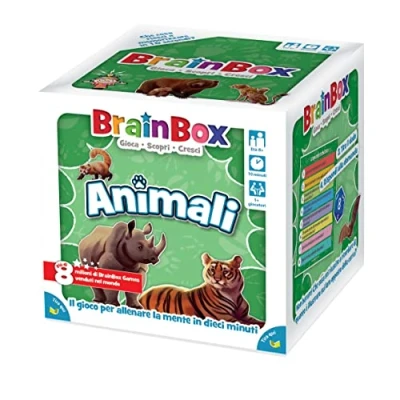 Imagen de Asmodee BrainBox: Animales, Juego para Aprender y Entrenar la Mente, 1+ Jugadores, 8+ Años, Ed. en Italiano