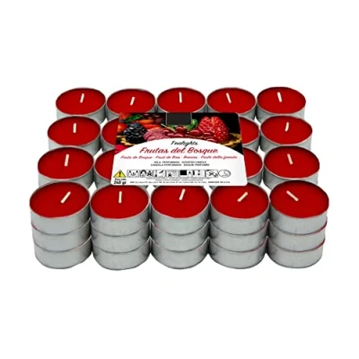 Imagen de Lumar Aromatic Velas de té aromáticas (Frutos Rojos Pack 60 Velas)