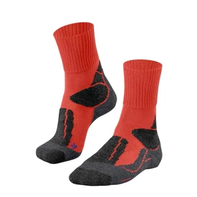 Imagen de FALKE TK1 Adventure Cool M So lyocell hilo funcional antiampollas gruesos 1 par, Calcetines para senderismo Hombre, Naranja Electric Orange 8192, 44 45