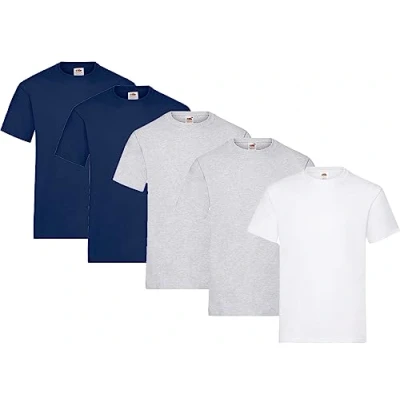 Imagen de Fruit of the Loom Camiseta para hombre, lote de 5 unidades, M