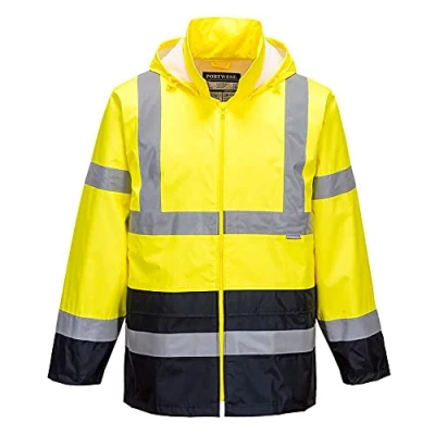 Imagen de Portwest Chubasquero De Alta Visibilidad Classic Contrast, Tamaño: L, Color: Amarillo/Marino, H443YNRL