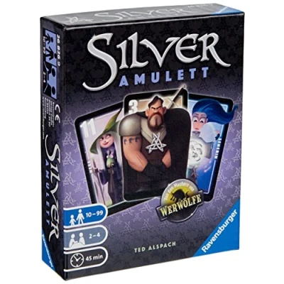 Imagen de Ravensburger 26826 Silver Amulett, Juego de Cartas para 2 4 Jugadores, táctico a Partir 10 años, Personajes Hombres Lobo