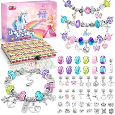 Imagen de BIIB Regalo Niñas 5 6 7 8 9 10 11 12 13 Años, Kit Para Hacer Pulseras, Juguetes Niña Regalos Navidad, Calendario Adviento, Abalorios Detalles Cumpleaños Niños