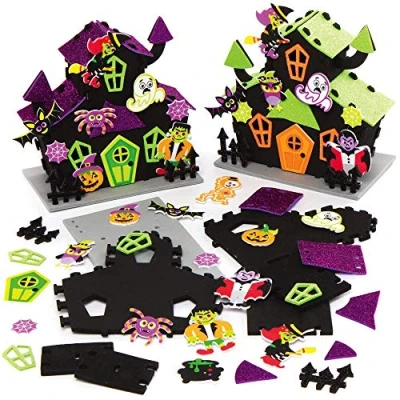 Imagen de Baker Ross AX257 Kit Casa Embrujada De Halloween Paquete 2, Arte Y Manualidades, Regalos, Actividades Para Fiestas Más