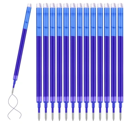 Imagen de Collazoey 14 unidades recambios de repuesto ，compatible con PIlot Frixionpunta azules, 0,7 mm, bolígrafo roller borrable, tinta termosensible, recambio reemplazable