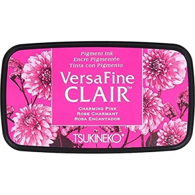 Imagen de Tsukineko Charming Pink Encantador VersaFine Almohadilla de Tinta Clair, Material sintético, Color Rosa, 5,6 x 9.7 2.3 cm, 76x35mm