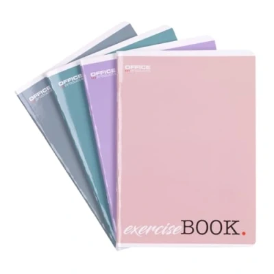 Imagen de OFFICER PRODUCTS Cuaderno escolar/formato A5 80/80 hojas rayadas/mixtas, paquete de 4 unidades/paquete, diseños surtidos/para jóvenes, niños, con margen, tarjetas blancas
