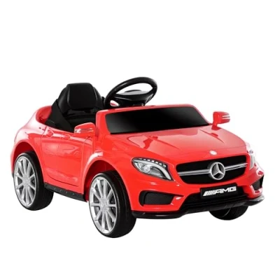 Imagen de HOMCOM Coche Eléctrico para Niños de 3 Años Mercedes Benz GLA con Mando a Distancia MP3 USB Luces y Sonidos Apertura Puerta Carga 30 kg 100x58x46 cm Rojo