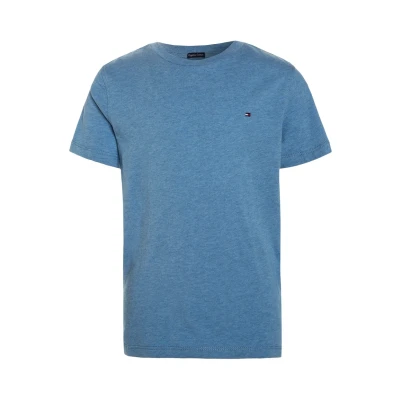 Imagen de Tommy Hilfiger Boys Basic Cn Knit S/S Kb0kb04140 Camisetas de Punto, Azul (Dark Allure Heather), 6 años Niños